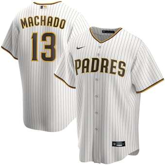 Mens San Diego Padres Manny Machado Cool Base Replica Jersey White
