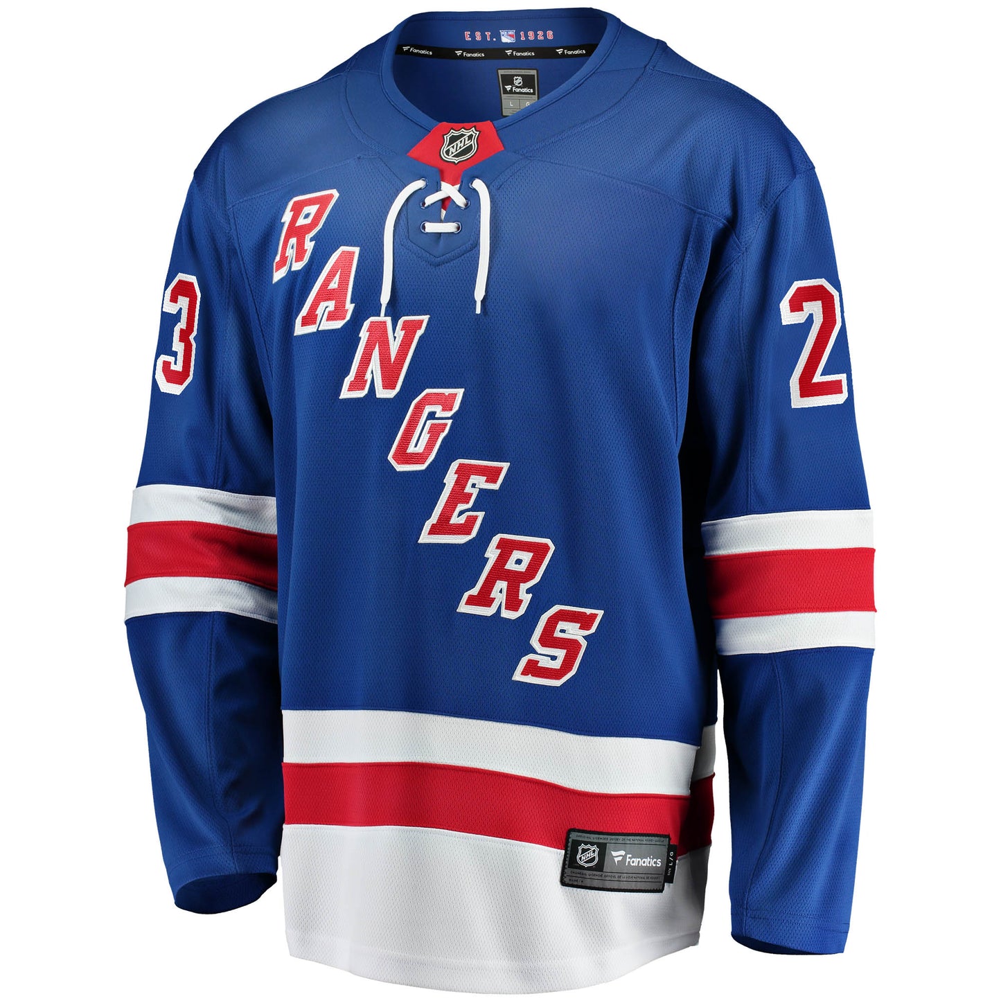 Adam Fox New York Rangers Fanatics Branded 2017/18 Home Breakaway Replica Jersey - Blue